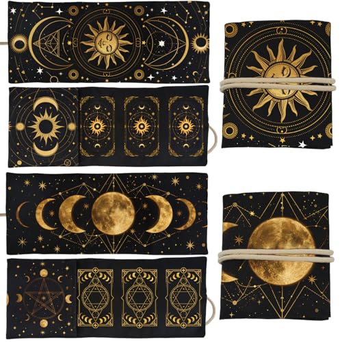 GLOBLELAND 2 Pcs Sun Moon Tarot Card Holder