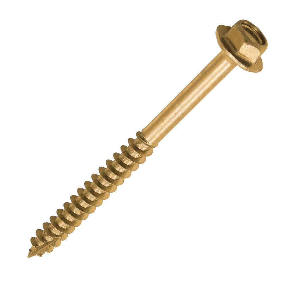 TIMCO Advanced Coach Screw | Hex Flange Head | Slash Point | Yellow | 6.0 x 70 | Box of 100 (670SCSY)
