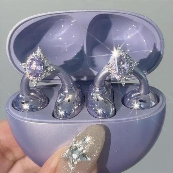 Amazon.com: Bow Rhinestone for Clip on Earbuds Open Ear Accessories ...