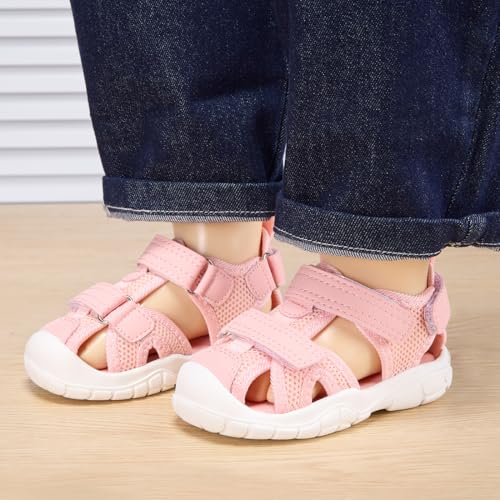 Image of BMCiTYBM Baby Boy Girl Closed Toe Summer Toddler Sandals Lightweight Shoes Infant Non-Slip First Walking Sneakers 6 9 12 18 24 Months 2-3 Years