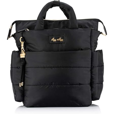 Amazon Com Itzy Ritzy Dream Convertible Diaper Bag Lightweight Diaper Bag Converts From A Backpack To A Crossbody Or Tote Features 14 Pockets Stroller Clips Changing Pad Luggage Attachment Midnight Black