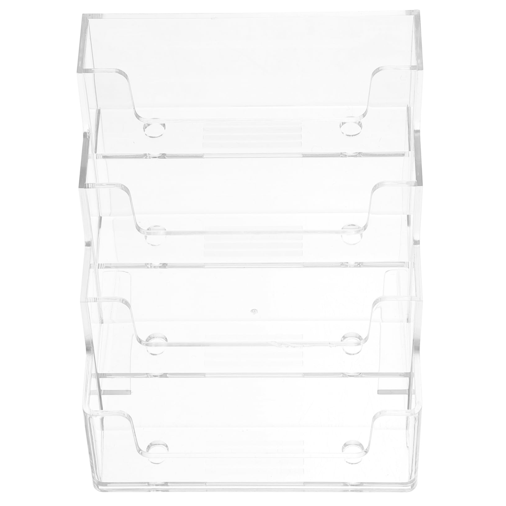 Artibetter 4 Pezzi Scatola per Carte Visita Organizer Ufficio Compatto Resistente Carte per Scrivania Design Elegante per Ufficio e Casa