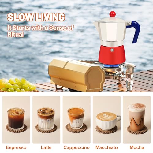 Image of 12 Cup Aluminum Espresso Stovetop Moka Pot Express Coffee Maker Percolator Italian Classic Mocha Coffee Machine for Italian and Cuban Cafe Brewing for Home & Camping 600ml 20oz