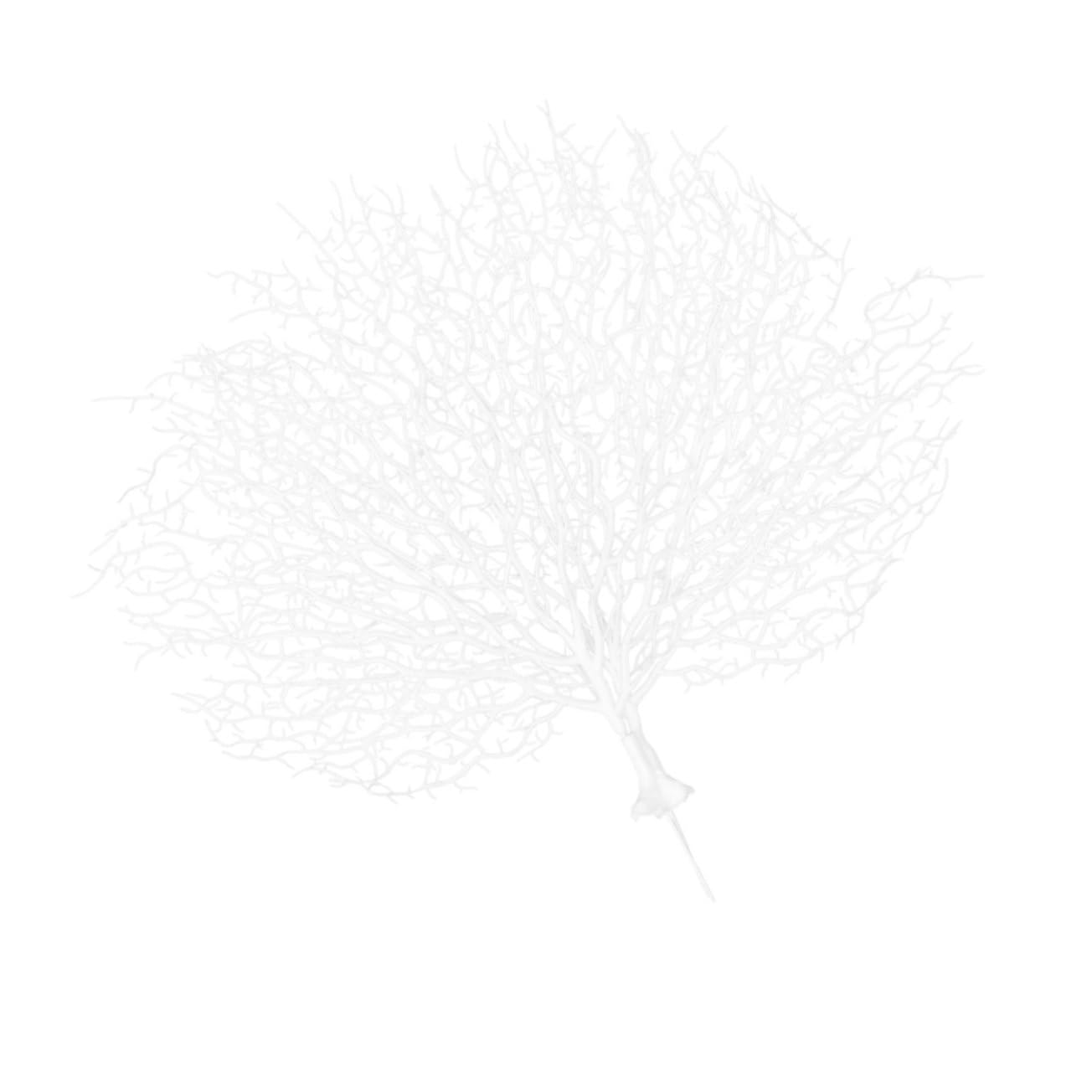 SOLUSTRE 1Pc Artificial Coral Branch Decoration White Plastic Coral Ornament for Aquarium and Home Landscape Realistic Fake Plants for Wedding and Event Decor