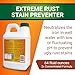 Rid-O-Rust Outdoor Rust Preventer, Extreme Water, Prevents Stains Caused by Irrigation, 64 Ounce Bottle