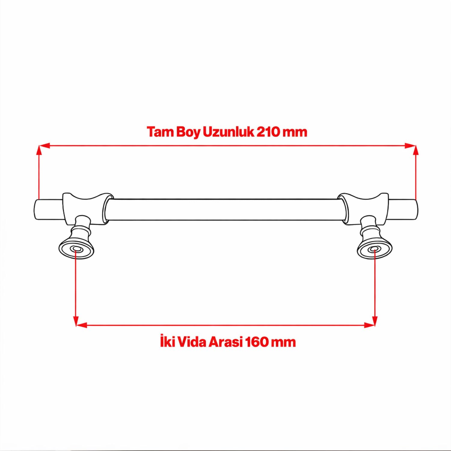 Arsin Düz Soft Parlak Antik Bakır Çekmece Dolap Kulp 160 mm Modern Banyo Mutfak Gardırop Kulbu
