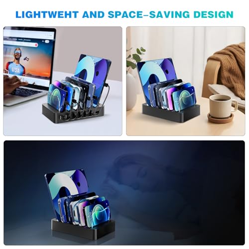 Charging Station for Multiple Devices 68W 6 Port Phone Charger Dock - image 6