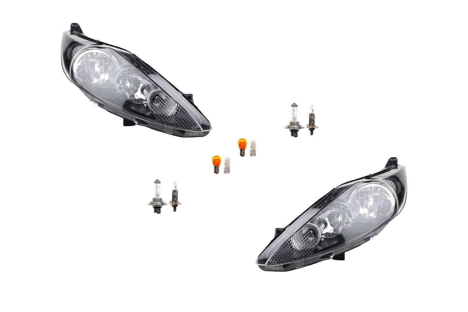 Johns Faro alogeno anteriore per Ford Fiesta 08 08-12 Set di lampadine L R