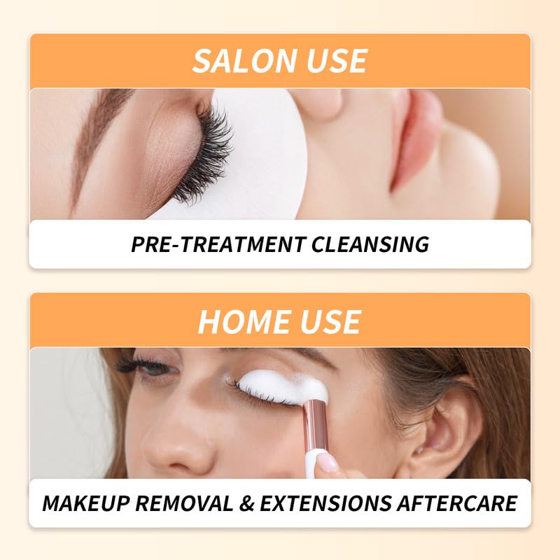 Miniatura 3 de BREYLEE - Limpiador de extensiones de pestañas, champú para extensiones, limpiador de pestañas, baño de pestañas, limpiador de pestañas, kit de