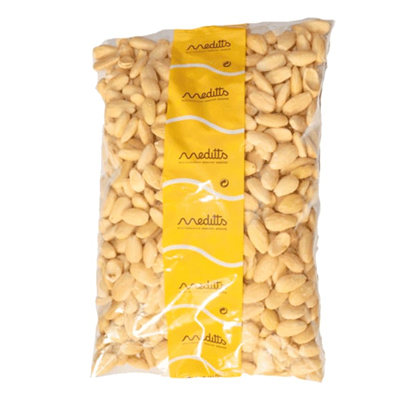 Almendras Peladas 1kg Meditts | Enteras, Crudas, Sin Cáscara y Sin Sal | Sin Gluten