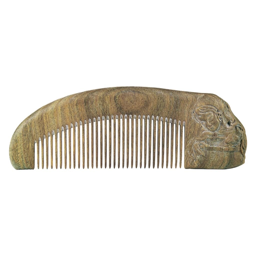 Peruka Grzebień Solid Wood Carved Hair Comb Fine Tooth Beard Comb Travel Hair Comb for Combing and Styling Wet or Dry Curly, Wavy Or Straight Hair Duże grzebienie do włosów