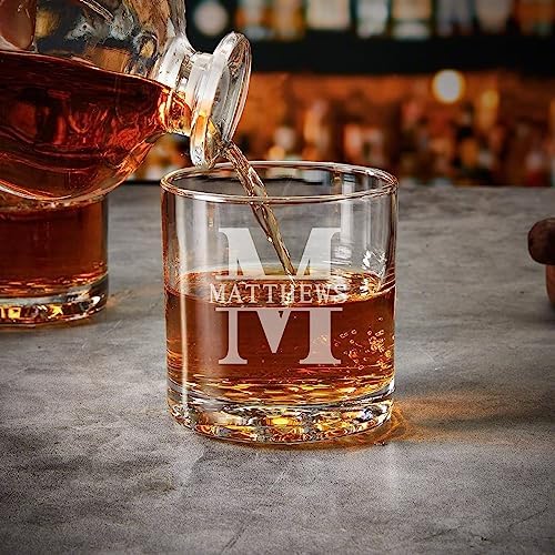 HomeWetBar Engraved Whiskey Glasses, Set of 4 Custom Whiskey Glasses for Men & Women - Thumbnail 3