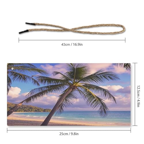 Letrero de madera de palmera tropical placa rectangular para pared 25x12.5 cm 3