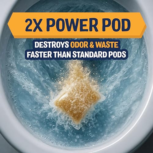 Odor Eliminating Septic Tank Treatment Pods with 2X Strength - 12 Month Supply of Septic & Sewage Cleaner - Helps Prevent Backups & Repairs - by Septic Snackers