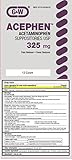 Acephen Acetaminophen Suppositories 325Mg, 12 Ea