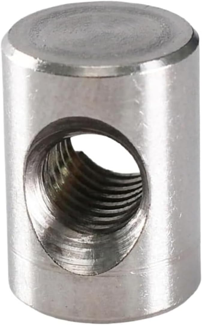 Barrel Bolts,Barrel Bolt Barrel Bolts, M4 M5 M6 M8 Cylindrical Pin Stainless Steel Dowel Cross Hole Hammer Embedded Nut(5Pcs)(M4 6x12)