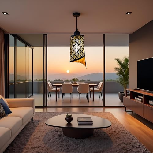 Image of Lyse Decor Hanging Lamps for Living Room, Pendant Lights for Kitchen Counter, Restaurant Lights and Bedroom Lights (with Bulb)