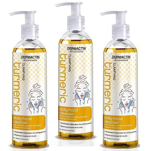 Dermactin-TS Turmeric Daily Facial Cleanser 8 oz (PACK OF 3)