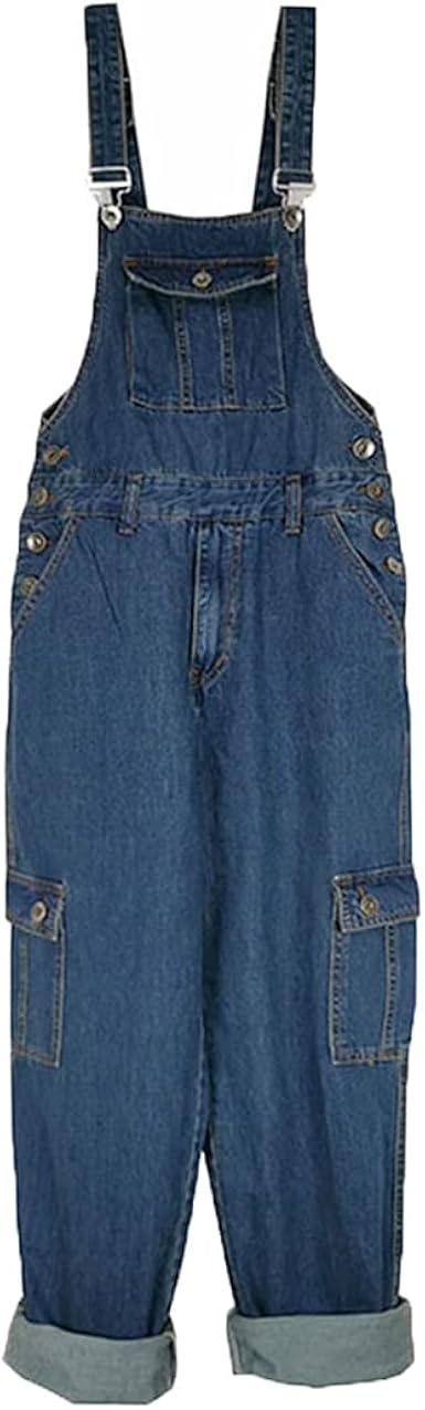 Pantalones Vaqueros Sueltos Monos de Hombre Monos de Mezclilla con Pechera  Ropa de Trabajo Recta Enorme Pantalones Cargo de Pierna Ancha con múltiples  Bolsillos: Amazon.es: Ropa