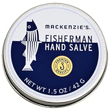 MacKenzies Fisherman Hand Salve - Gifts for Men - Gifts for Fishermen - Travel Friendly - All Natural - Hand Repair - Hand Balm - Moisturizer - 1.5 Ounce Tin