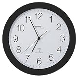 Technoline WT 8000 Funk-Wanduhr, Ø 30cm (Schwarz mit Batterie)