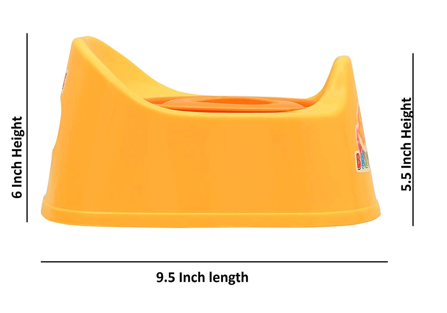 Nabhya Baby Toilet Training Potty Seat with Upper Closing Lid (Orange) 4