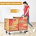 Goplus Folding Aluminum Platform Cart, 770 Lbs Moving Platform Truck Hand Cart with 360 Degree Swivel Wheels and Non-Slip Platform Surface, Flatbed Push Cart Dolly
