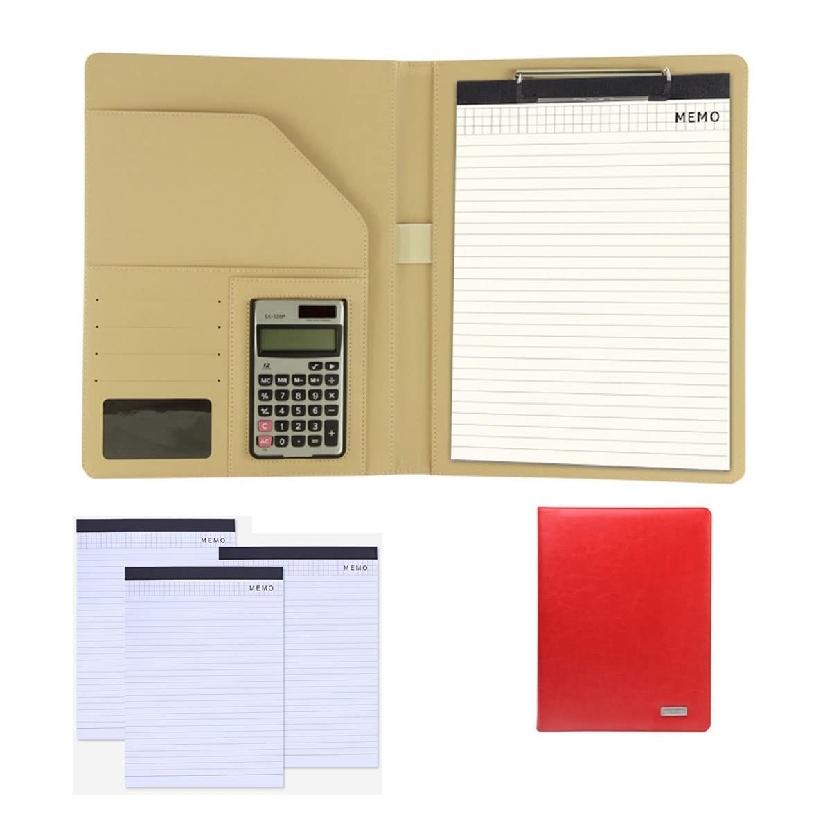 Porte documents multifonctionnel A4 avec organiseur intégré et dossier rechargeable