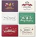 48-Pack Merry Christmas Greeting Cards Bulk Box Set - Winter Holiday Xmas Greeting Cards with Retro Modern Designs, Envelopes Included, 4 x 6 Inches