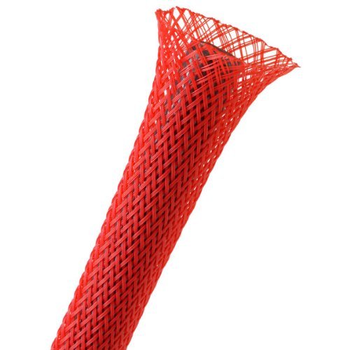 Expandable Braided Sleeve - Flexo PET - 3/8" Red - 10 Ft