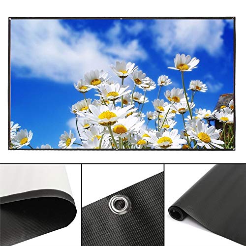 Pantalla portátil de proyección 100 pulgadas 16:9 tela blanca miniatura 2