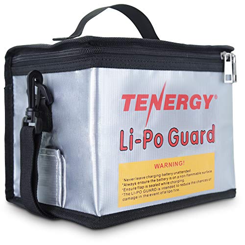 Tenergy Fire Retardant Lipo Zipper Bag for Charging and Storing Lipo Battery Packs, 8.5 x 6.5 x...