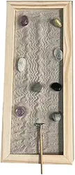 META ATACADO, Jardim Zen Feng Shui Madeira Meditação Quadrado 13x31cm