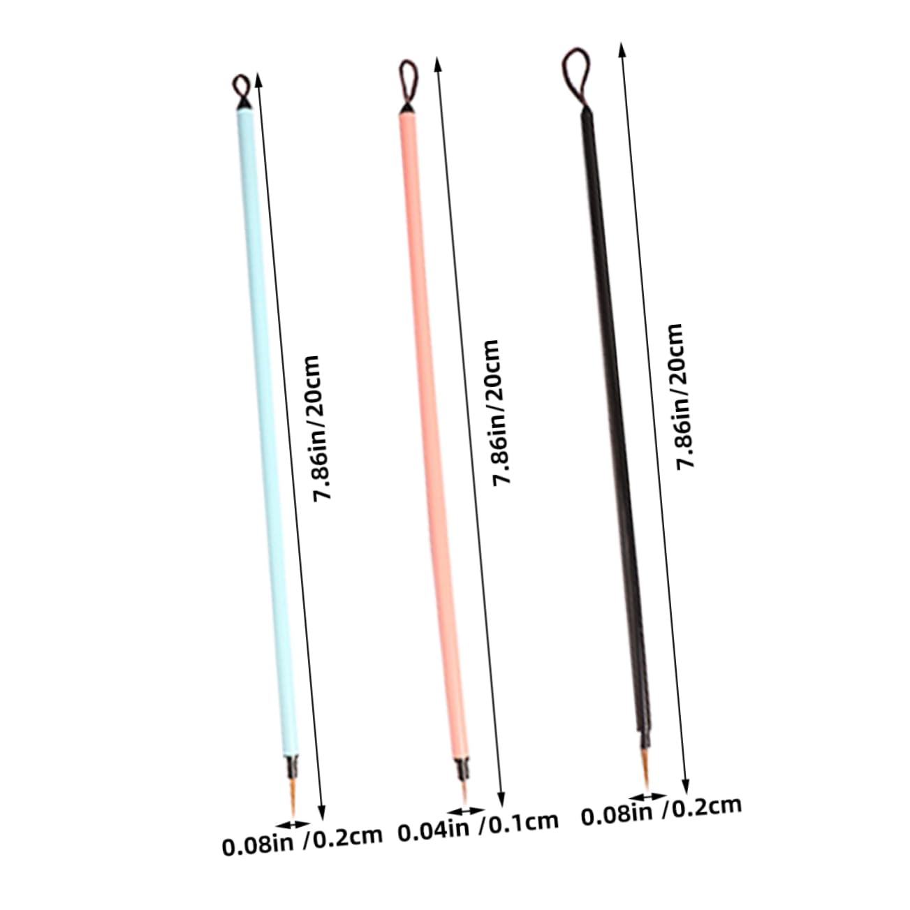 NUOBESTY Chinese Ink Brush Set Watercolor Painting Calligraphy Pen Fine Tip Brush Artistic Line Drawing Tool