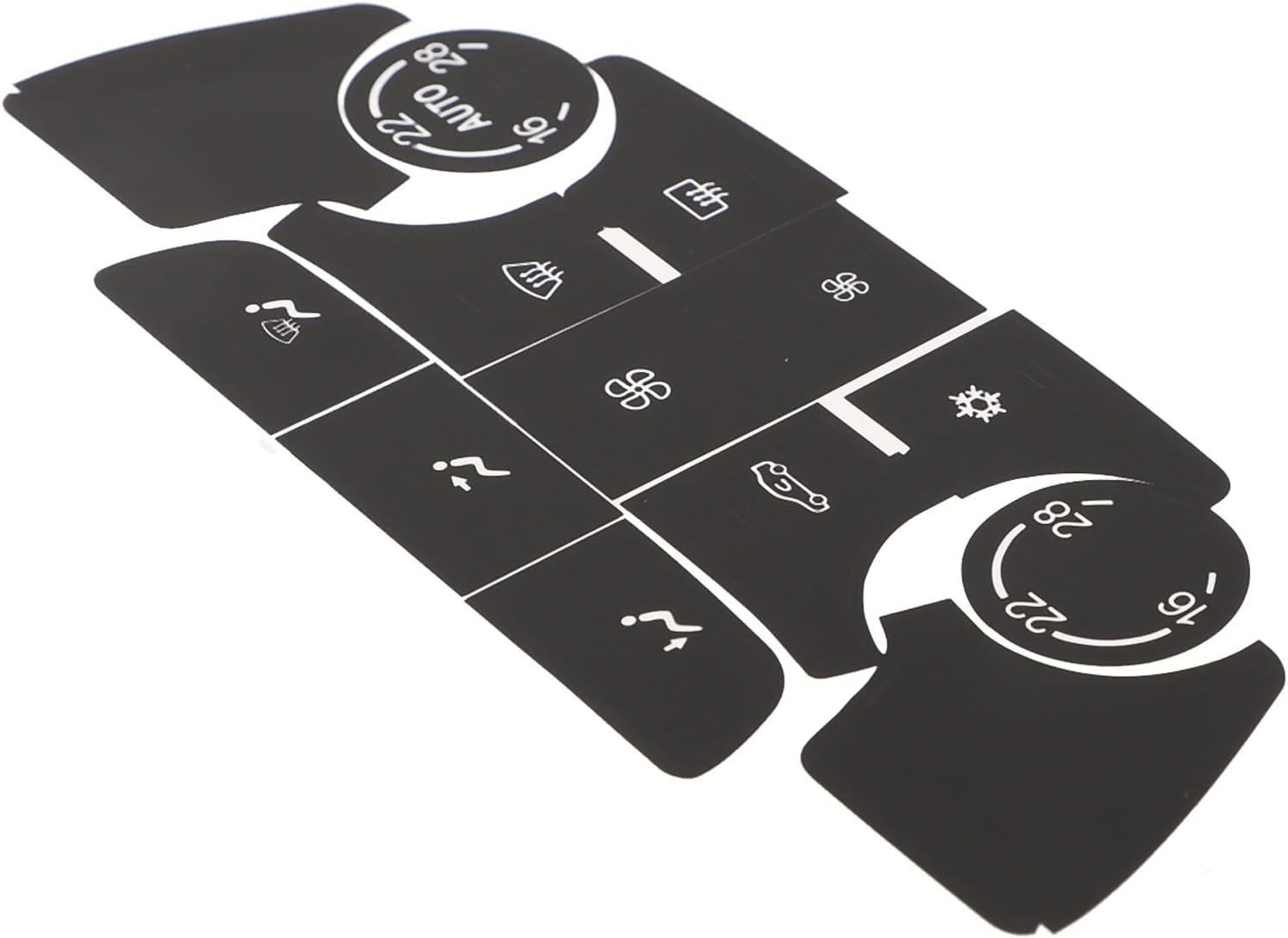 For Buick Verano AC Climate Control Button Repair Decal Sticker Set, Professional PVC Decals Offering Long-Lasting Button Protection and Clear Icons (Automatic payment)