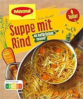 Maggi Guten Appetit, Rindfleisch Suppe, 85g Beutel, ergibt 4 Teller, 1er Pack (1 x 85g)