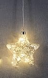 Die LED – Beleuchtung mit einem eleganten Aufhänger, integrierten Batteriefach und einen Durchmesser von 15 cm, lassen das Glasornament individuell einsetzen