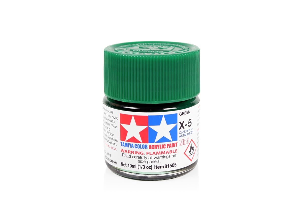 TAMIYA Acrylic Paint 10ml - X-5 Green - Model Kit Paint Humbrol