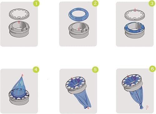 Miniatura 4 de Paquete de 9 repuestos para cubos de pañales compatibles con cartuchos para cubos de pañales Genie para recambios de bolsas (cartucho no incluido)