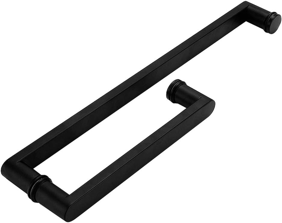 Shower Door Handle Replacement Sets | Bath Knob for Glass Screen Bathroom Handles Pull Bar Stainless Steel, Black