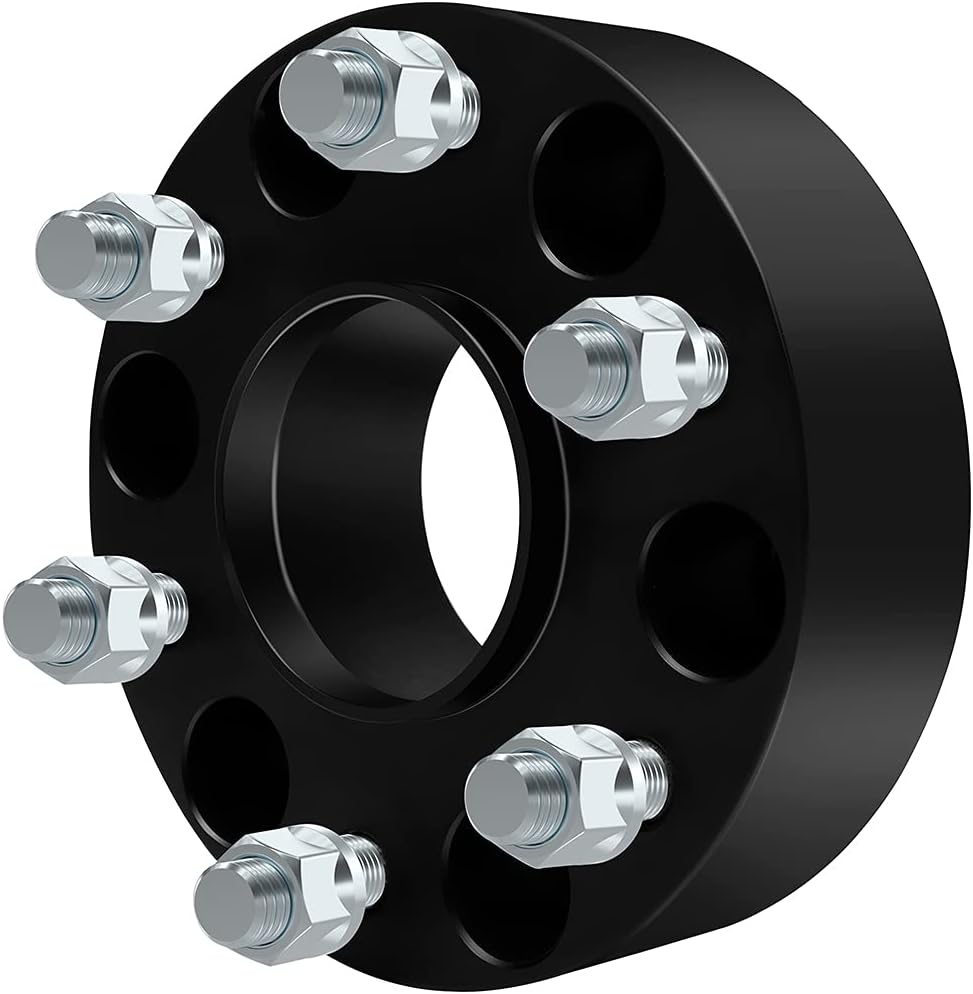 6x5.5 Hubcentric Wheel Spacers 2 inch Thick Hub Bore 78.1mm with 14x1.5 Studs Wheel Spacers Fit for K2500 1998-2000 for Express 1500 2003-2014 - Black 6 Lug Wheel Spacers 4Pcs