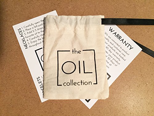 The Oil Collection Colar com medalhão difusor de aromaterapia de óleos essenciais, Na