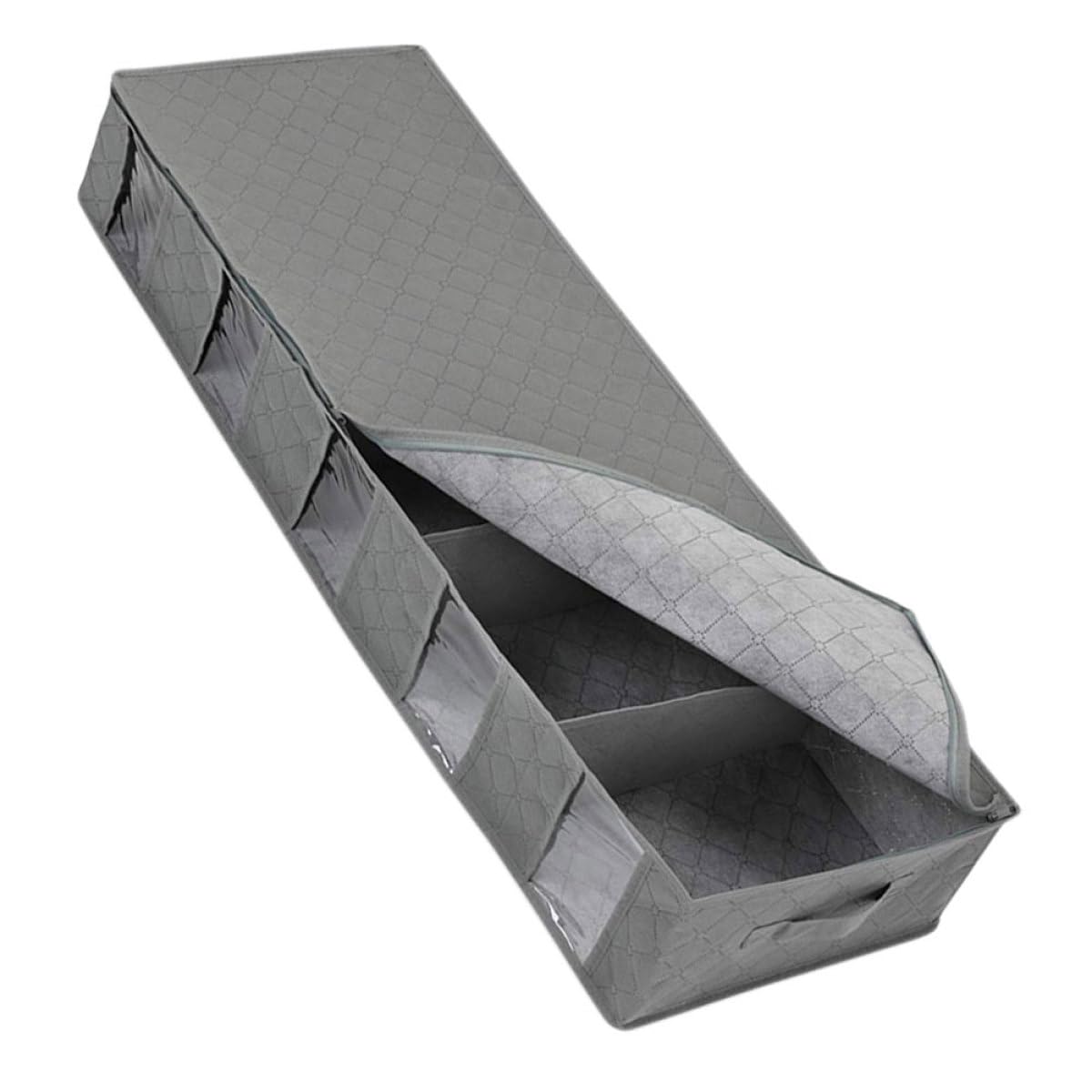 Caja de almacenamiento plegable gris POPETPOP organizador de ropa