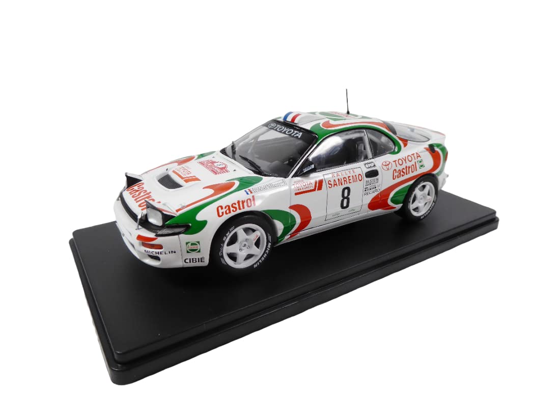 OPO 10 Voiture Miniature reproduite à l'échelle 1/24 Compatible pour Toyota CELICA Turbo St 185 - Auriol - Rallye Sanremo 1994 - RVQ08