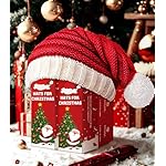 Santa Hat Christmas Hat for Adults Kids/Baby, Red Knitted Beanie Hats with Pompom, Unisex Xmas Holiday Hats with Gift Bag - Image 5