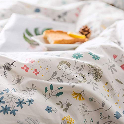 Lifetb TBUS100701T3 Garden Floral Bedding Set Twin Cotton Flower Comforter Cover Botanical Floral Duvet Cover Kids Girls- And Boys Flower Bedding Sets 1 Duvet Cover 2 Pillowcases Twin Bedding Sets thumb #7