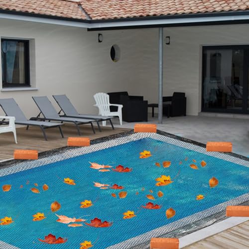 Malla para piscina rectangular 23x42.5 pies negra miniatura 7