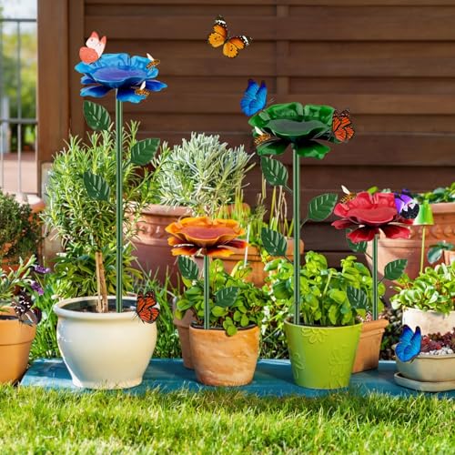 image for Abtanx 4 Pack Bee Watering Station, Bee Feeder for Garden Metal Butter