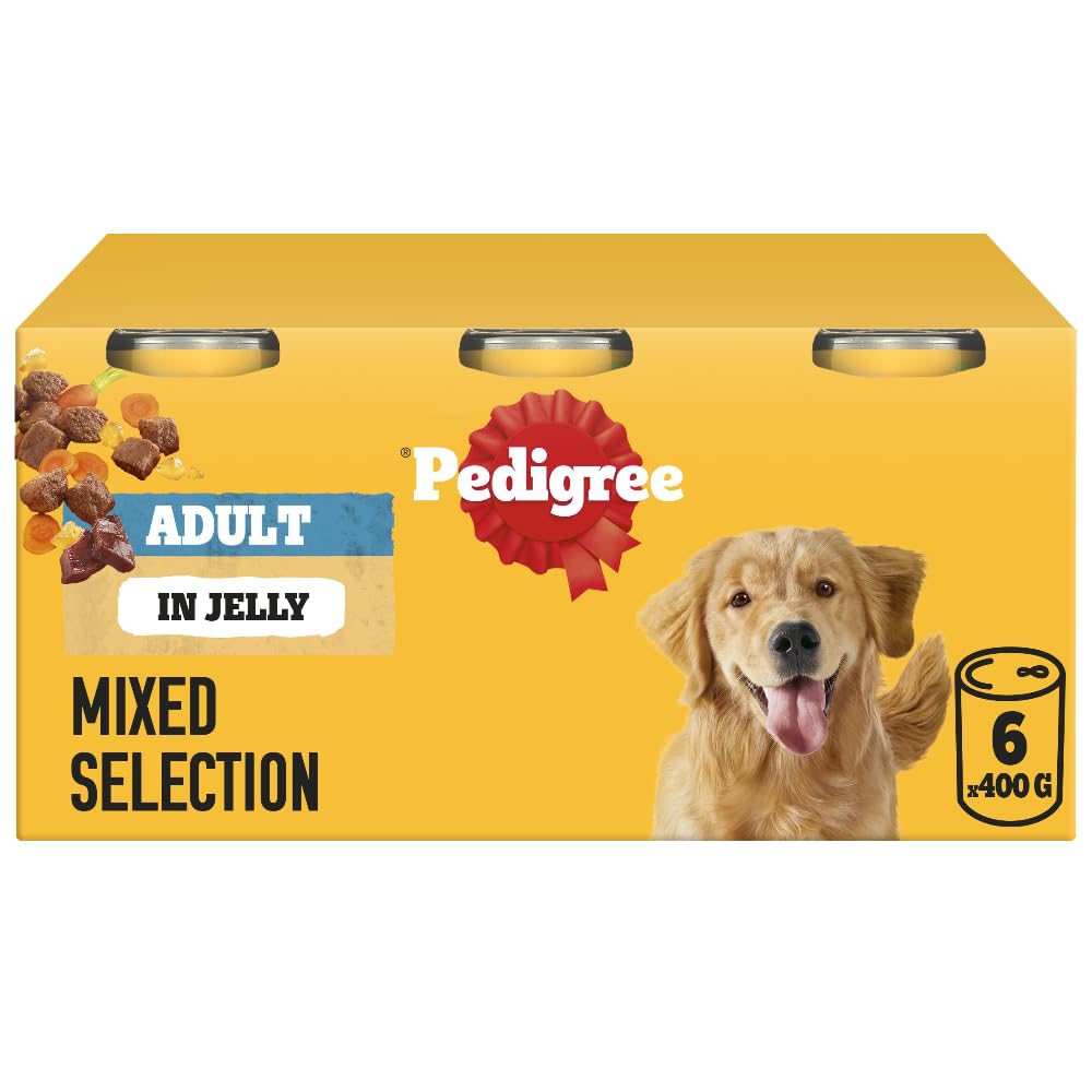 Pedigree Adult - Wet Dog Food - for Adult Dogs - Can Meaty Meals in Jelly - 6 x 400g (Pack of 4)