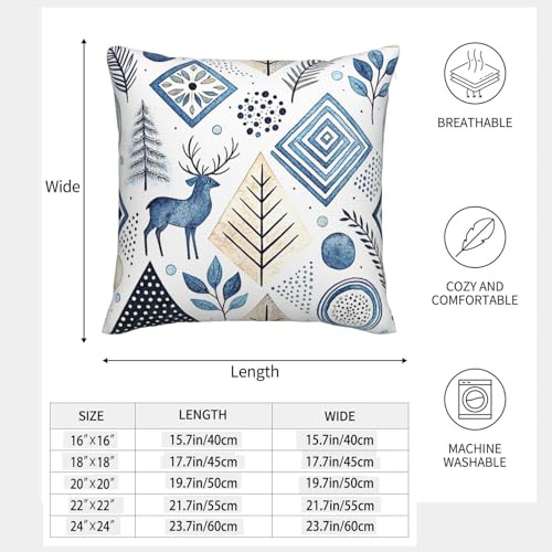 Linenovia Watercolor Minimalist Geometric Throw Pillow Covers 18x18 Set of 2, Minimalist Line Art Decorative Cushion Cases for Modern Home — view 4